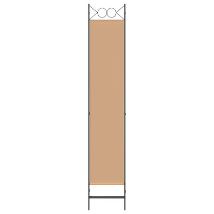 Paravento a 3 pannelli Beige 120 x 220 cm Tessuto