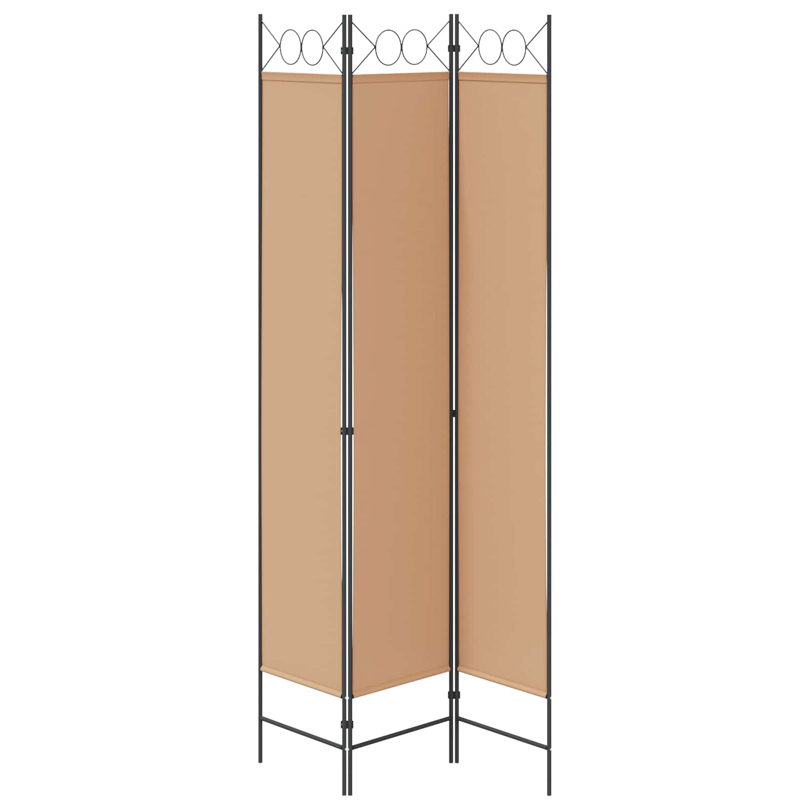Paravento a 3 pannelli Beige 120 x 220 cm Tessuto | homemem39