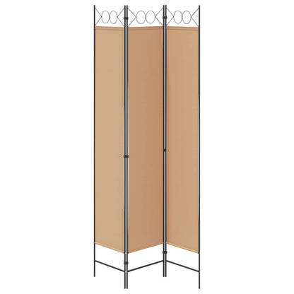 Paravento a 3 pannelli Beige 120 x 220 cm Tessuto