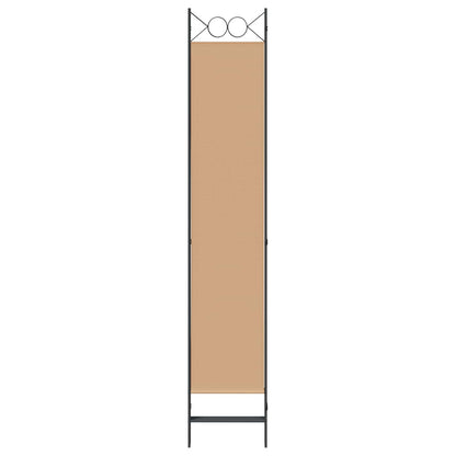 Paravento a 4 Pannelli Beige 160 x 220 cm Tessuto