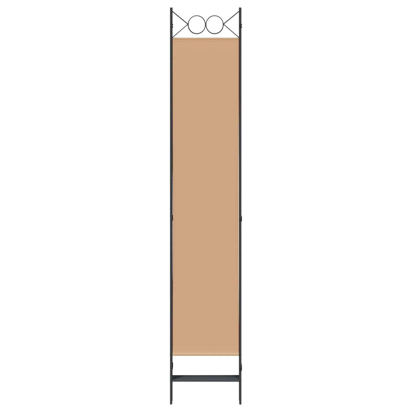Paravento a 5 Pannelli Beige 200 x 220 cm Tessuto