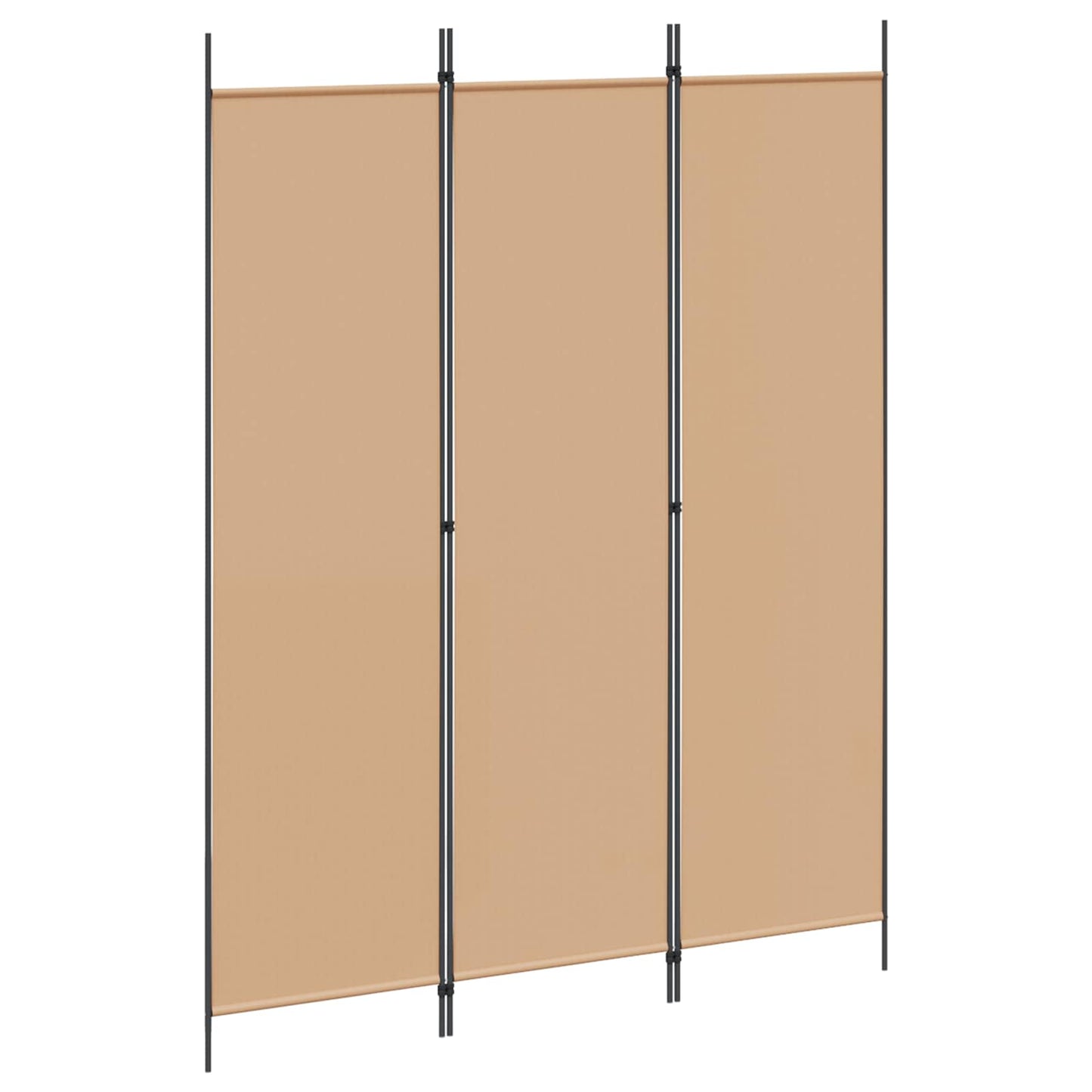 Paravento a 3 pannelli Beige 150 x 200 cm Tessuto