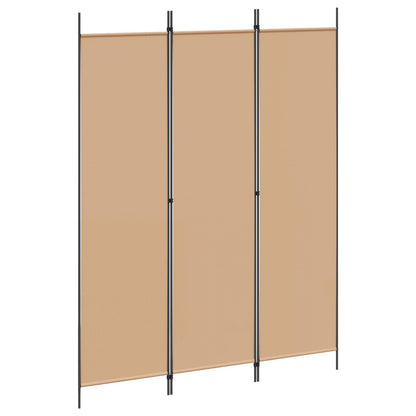 Paravento a 3 pannelli Beige 150 x 200 cm Tessuto