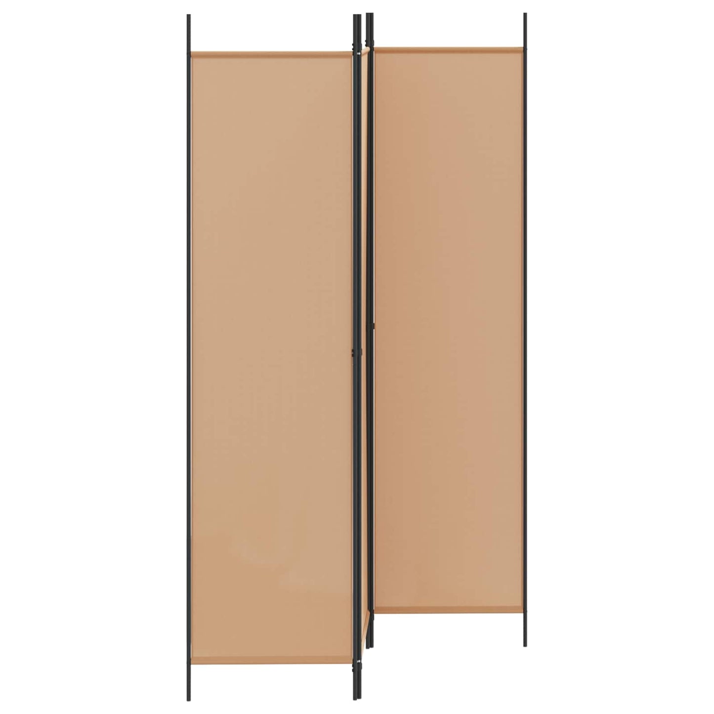 Paravento a 3 pannelli Beige 150 x 200 cm Tessuto