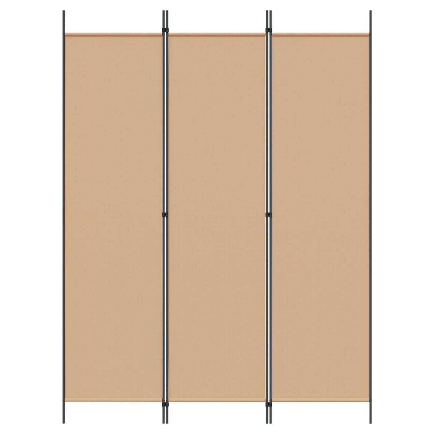Paravento a 3 pannelli Beige 150 x 200 cm Tessuto