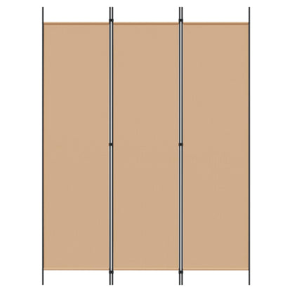 Paravento a 3 pannelli Beige 150 x 200 cm Tessuto