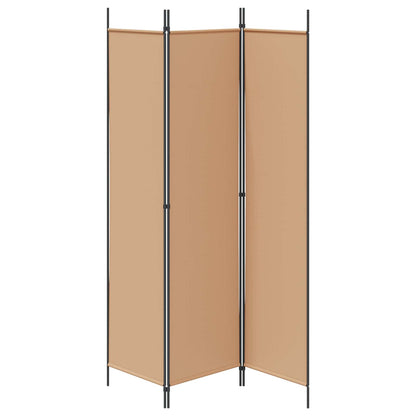 Paravento a 3 pannelli Beige 150 x 200 cm Tessuto