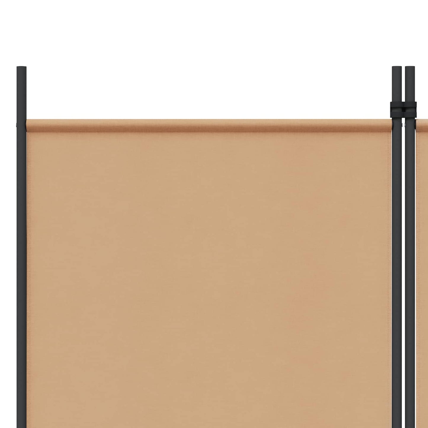 Paravento a 5 Pannelli Beige 250 x 200 cm Tessuto