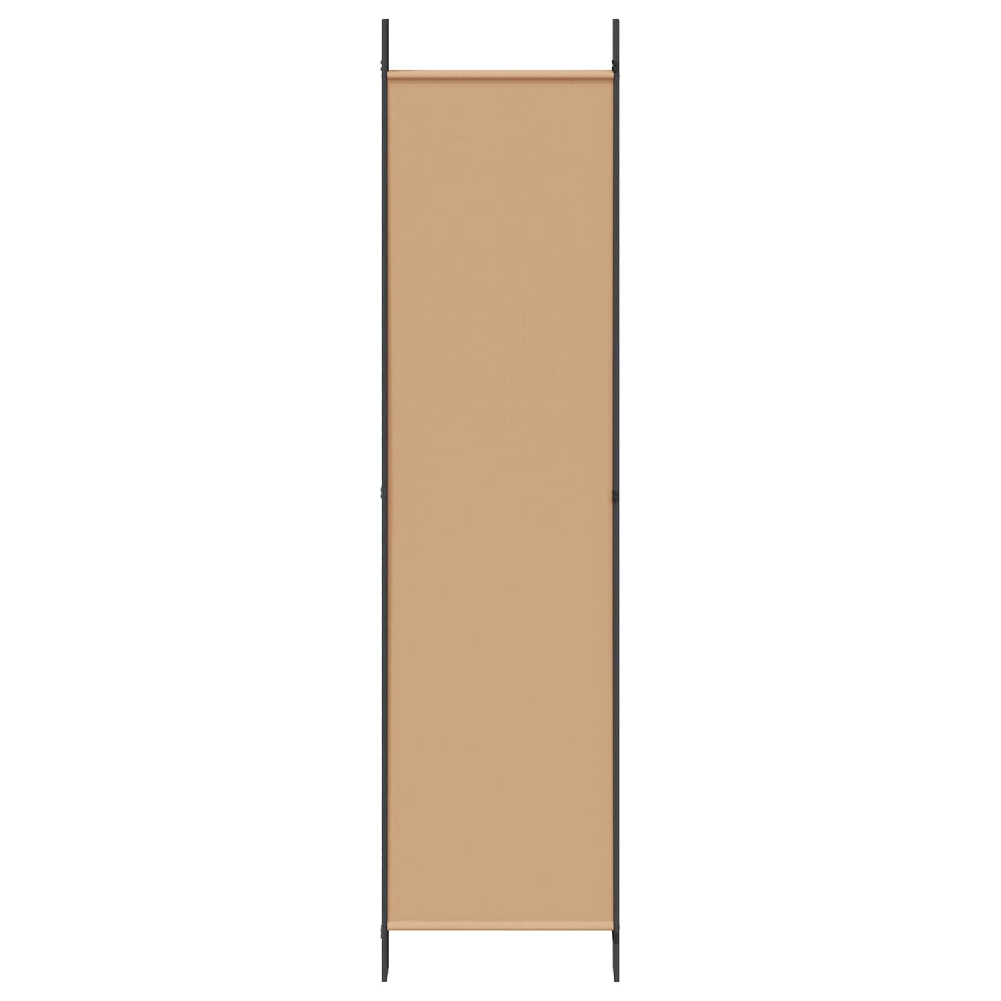 Paravento a 5 Pannelli Beige 250 x 200 cm Tessuto