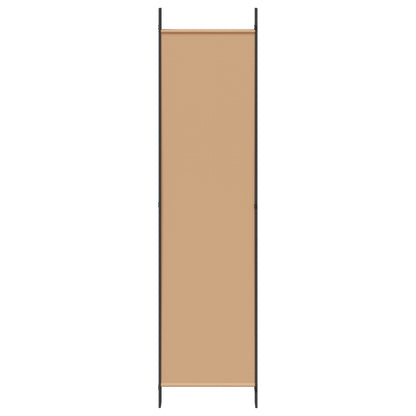 Paravento a 5 Pannelli Beige 250 x 200 cm Tessuto