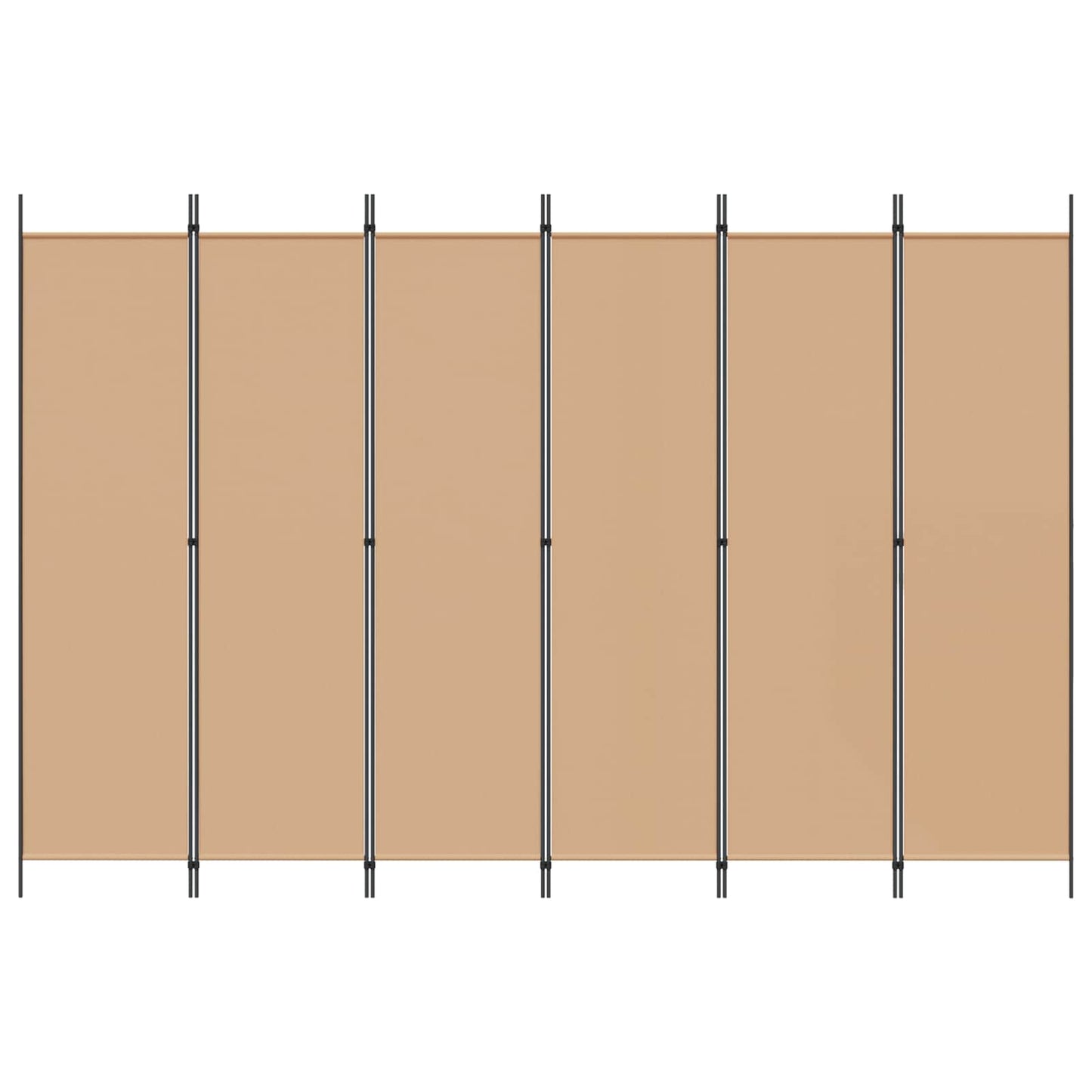 Divisore per Stanza a 6 Pannelli Beige 300 x 200 cm Tessuto