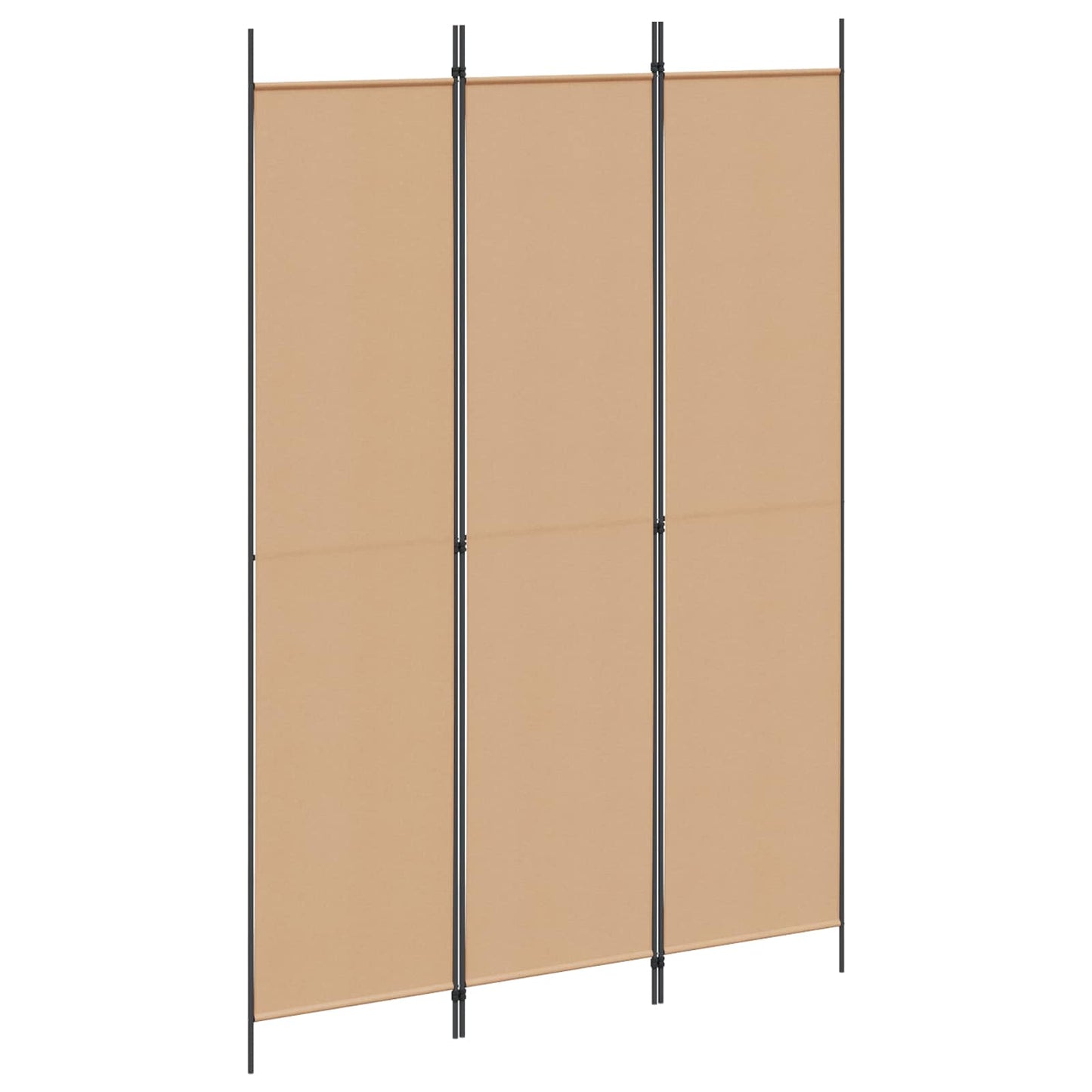 Paravento a 3 pannelli Beige 150 x 220 cm Tessuto