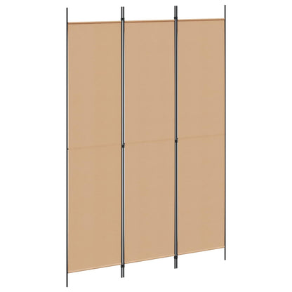 Paravento a 3 pannelli Beige 150 x 220 cm Tessuto