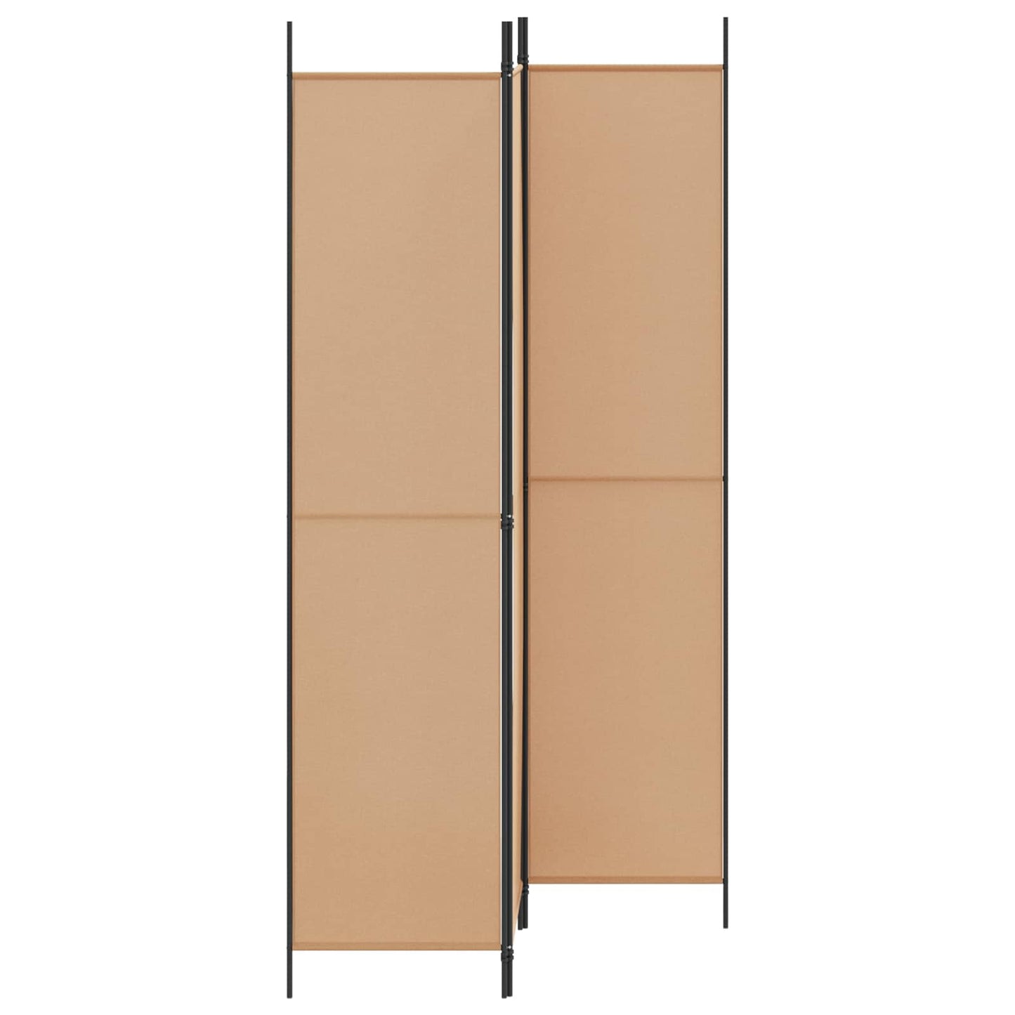 Paravento a 3 pannelli Beige 150 x 220 cm Tessuto