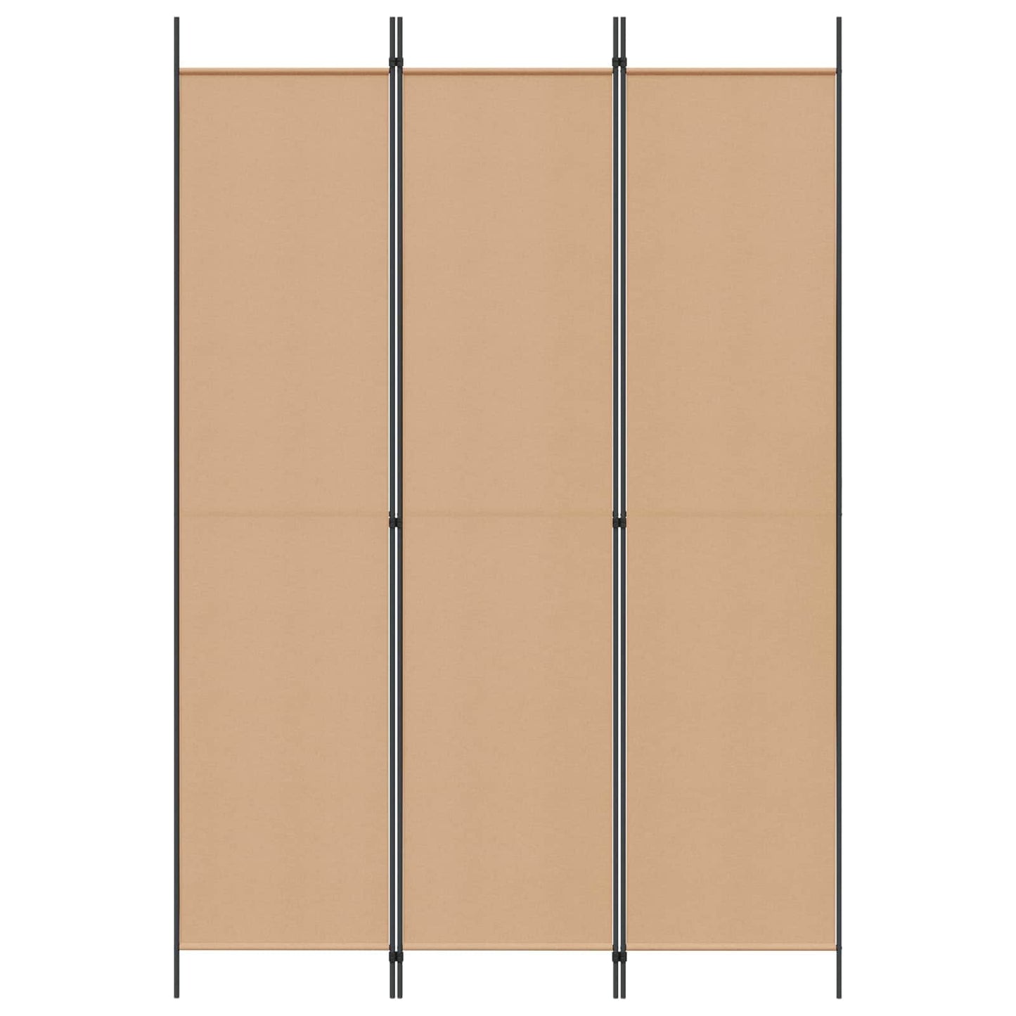 Paravento a 3 pannelli Beige 150 x 220 cm Tessuto