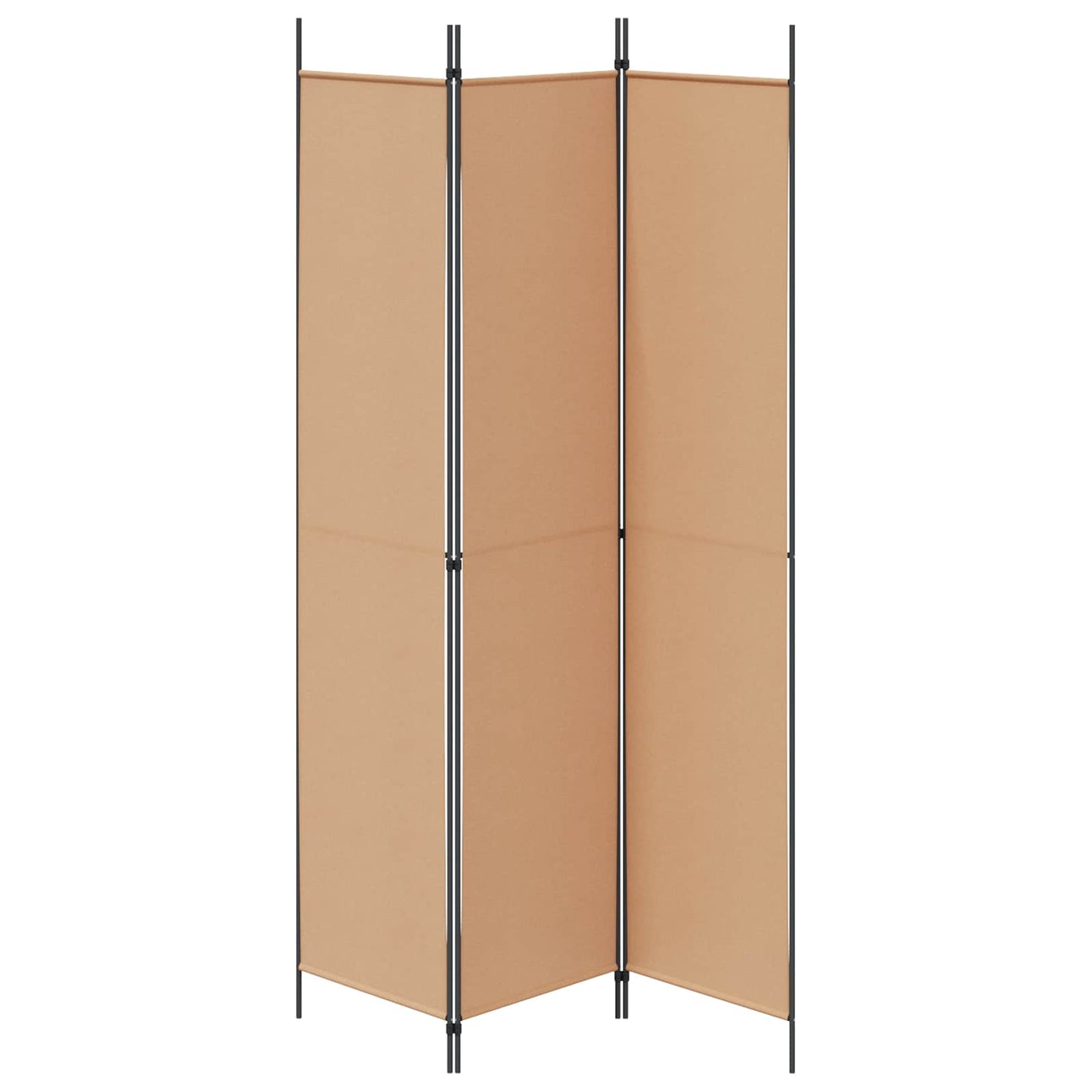 Paravento a 3 pannelli Beige 150 x 220 cm Tessuto