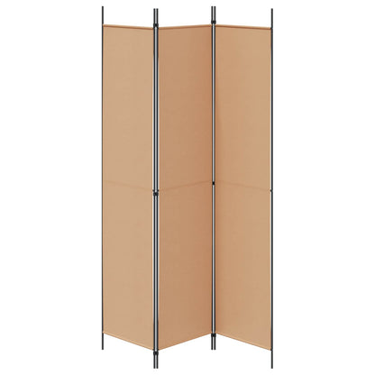 Paravento a 3 pannelli Beige 150 x 220 cm Tessuto