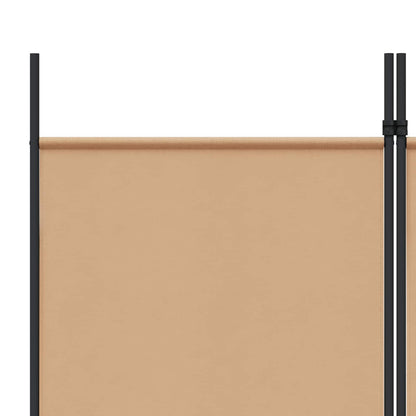 Paravento a 4 Pannelli Beige 200 x 220 cm Tessuto