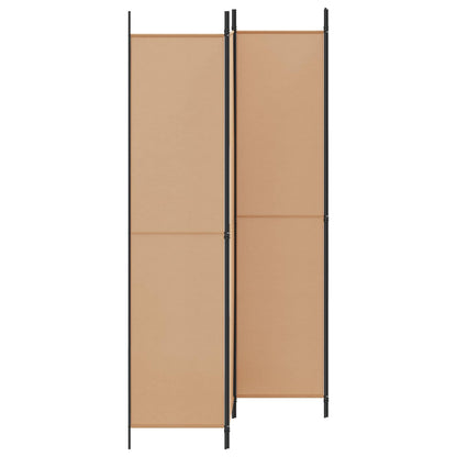 Paravento a 4 Pannelli Beige 200 x 220 cm Tessuto