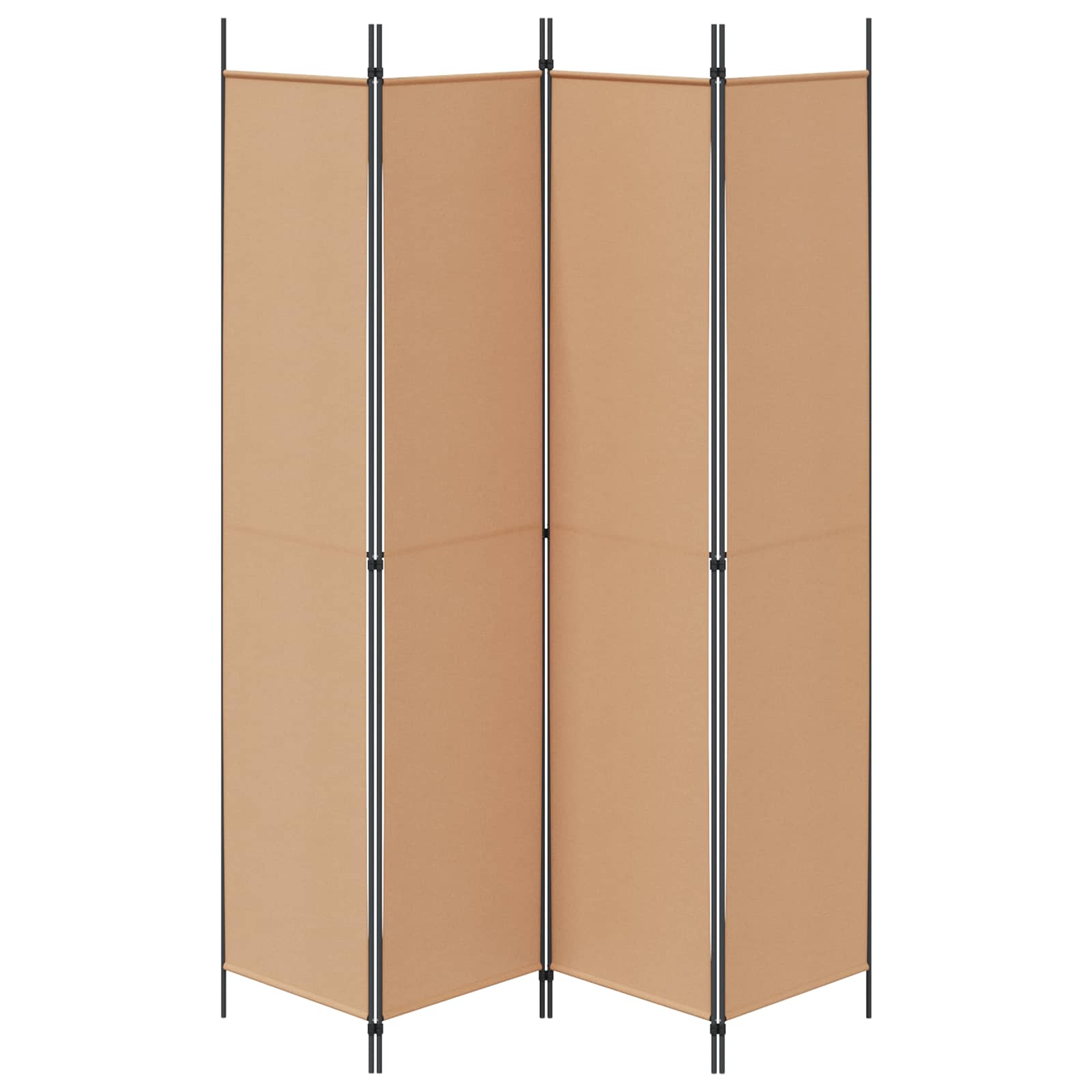 Paravento a 4 Pannelli Beige 200 x 220 cm Tessuto | homemem39