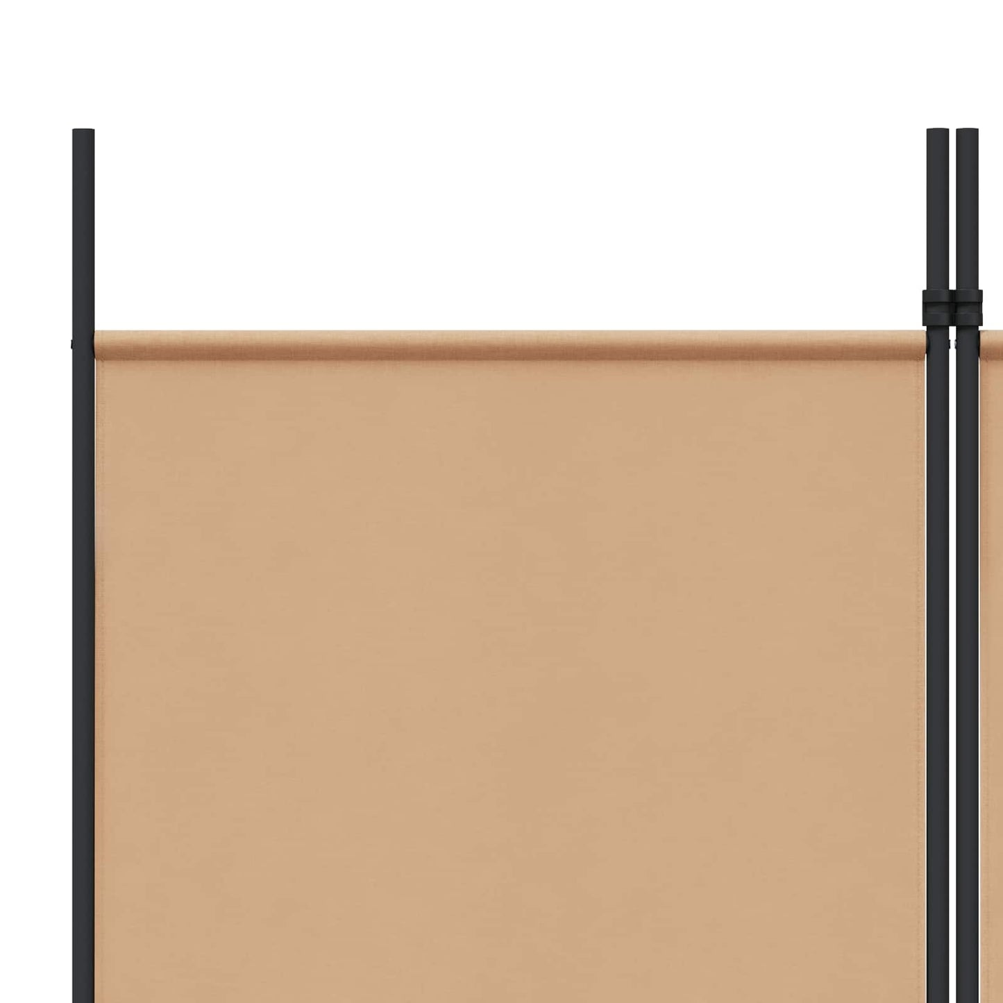 Paravento a 5 Pannelli Beige 250 x 220 cm Tessuto