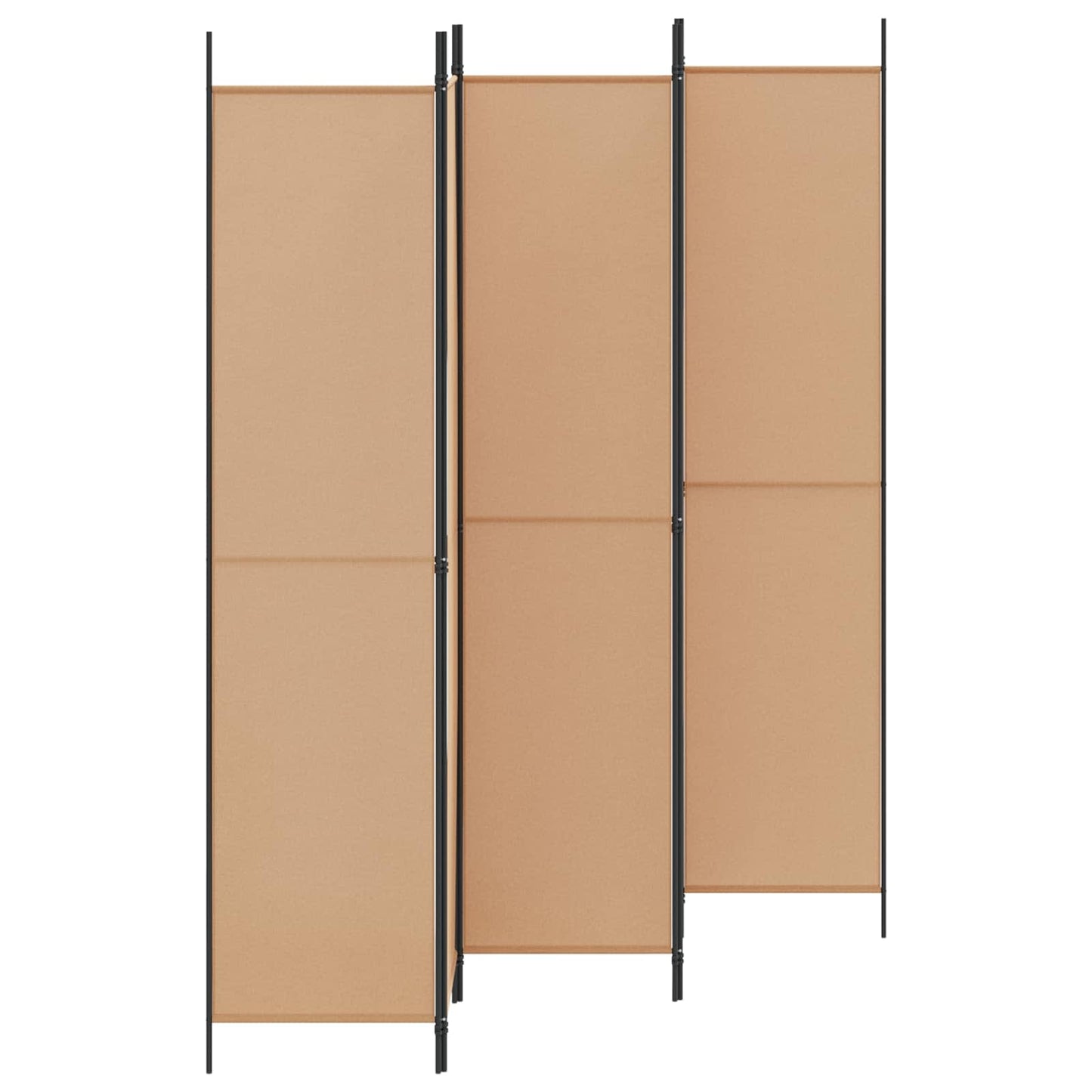 Paravento a 5 Pannelli Beige 250 x 220 cm Tessuto