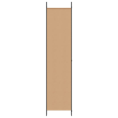 Paravento a 5 Pannelli Beige 250 x 220 cm Tessuto