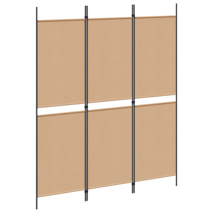 Paravento a 3 pannelli Beige 150 x 180 cm Tessuto
