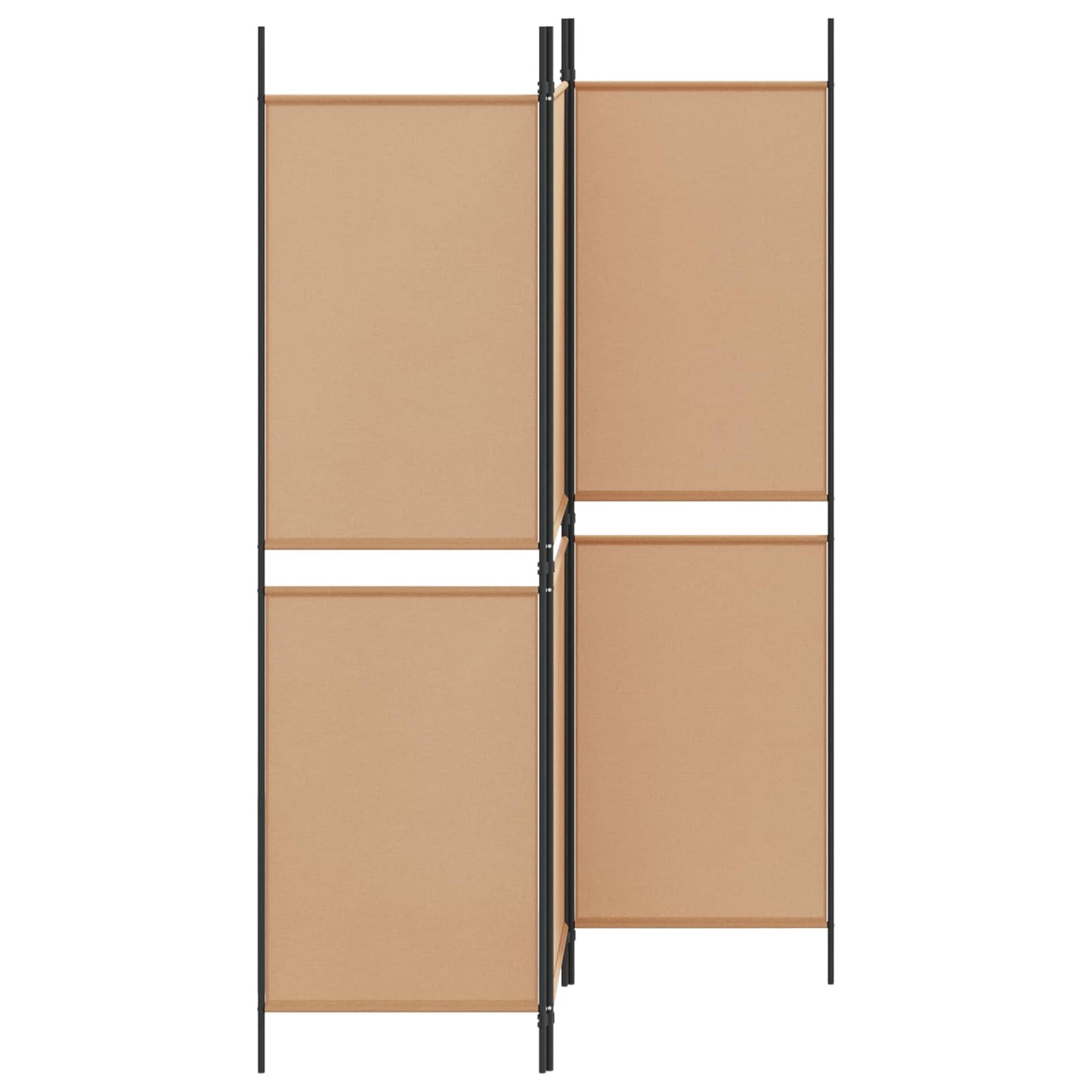 Paravento a 3 pannelli Beige 150 x 180 cm Tessuto