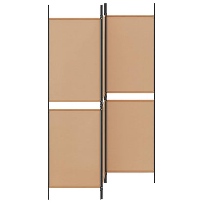 Paravento a 3 pannelli Beige 150 x 180 cm Tessuto