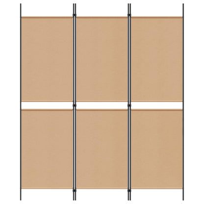 Paravento a 3 pannelli Beige 150 x 180 cm Tessuto