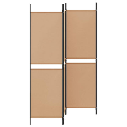 Paravento a 4 pannelli Beige 200 x 180 cm Tessuto