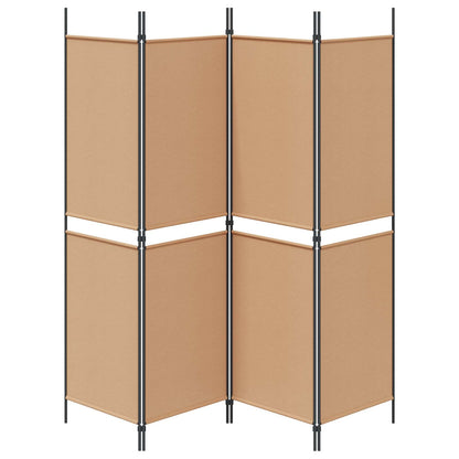 Paravento a 4 pannelli Beige 200 x 180 cm Tessuto