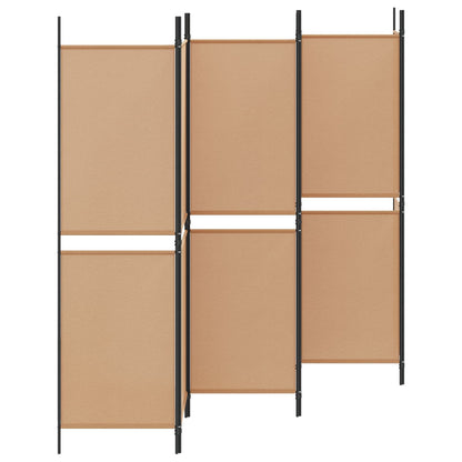 Divisore per Stanza a 6 Pannelli Beige 300 x 180 cm Tessuto