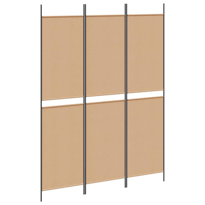 Paravento a 3 pannelli Beige 150 x 200 cm Tessuto