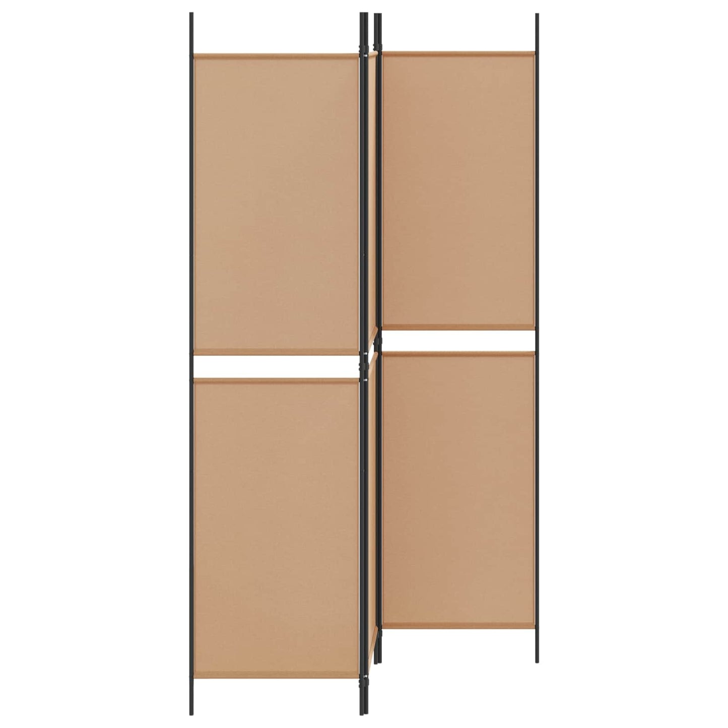 Paravento a 3 pannelli Beige 150 x 200 cm Tessuto