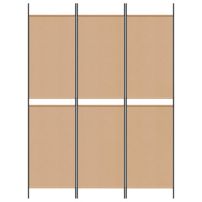 Paravento a 3 pannelli Beige 150 x 200 cm Tessuto