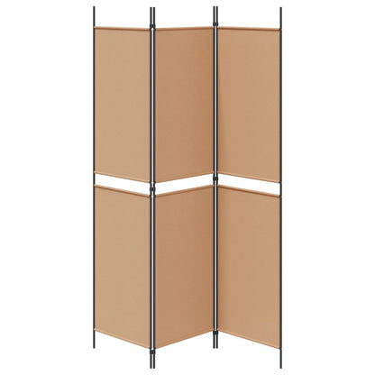 Paravento a 3 pannelli Beige 150 x 200 cm Tessuto