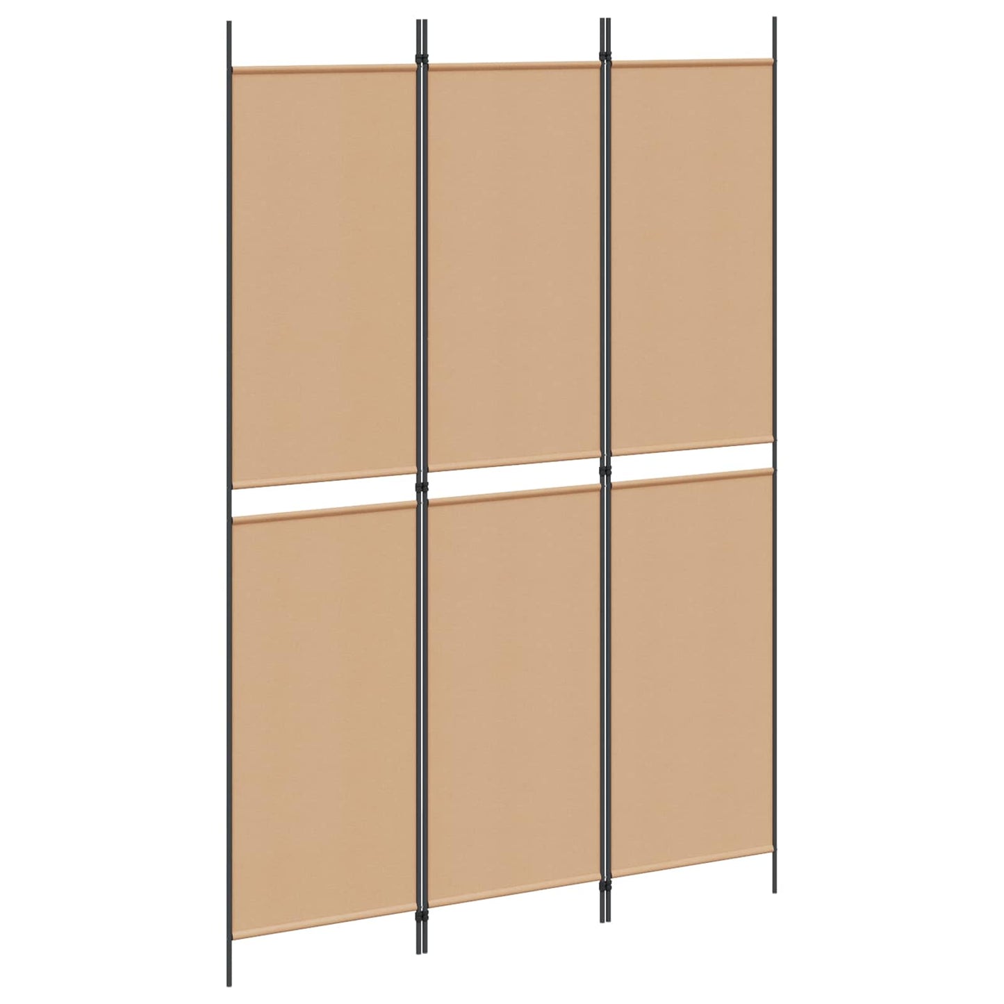 Pannello Divisorio a 3 Pannelli Beige 150 x 220 cm Tessuto