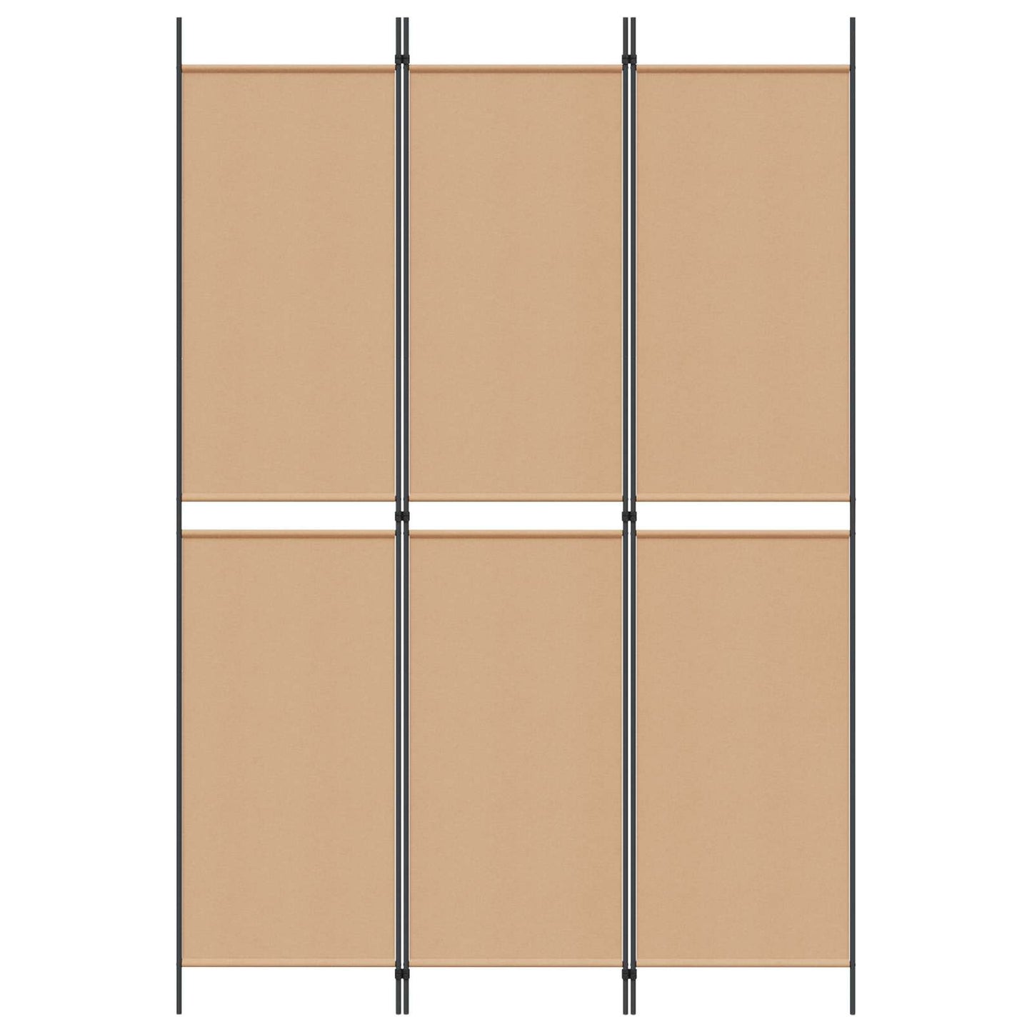 Pannello Divisorio a 3 Pannelli Beige 150 x 220 cm Tessuto