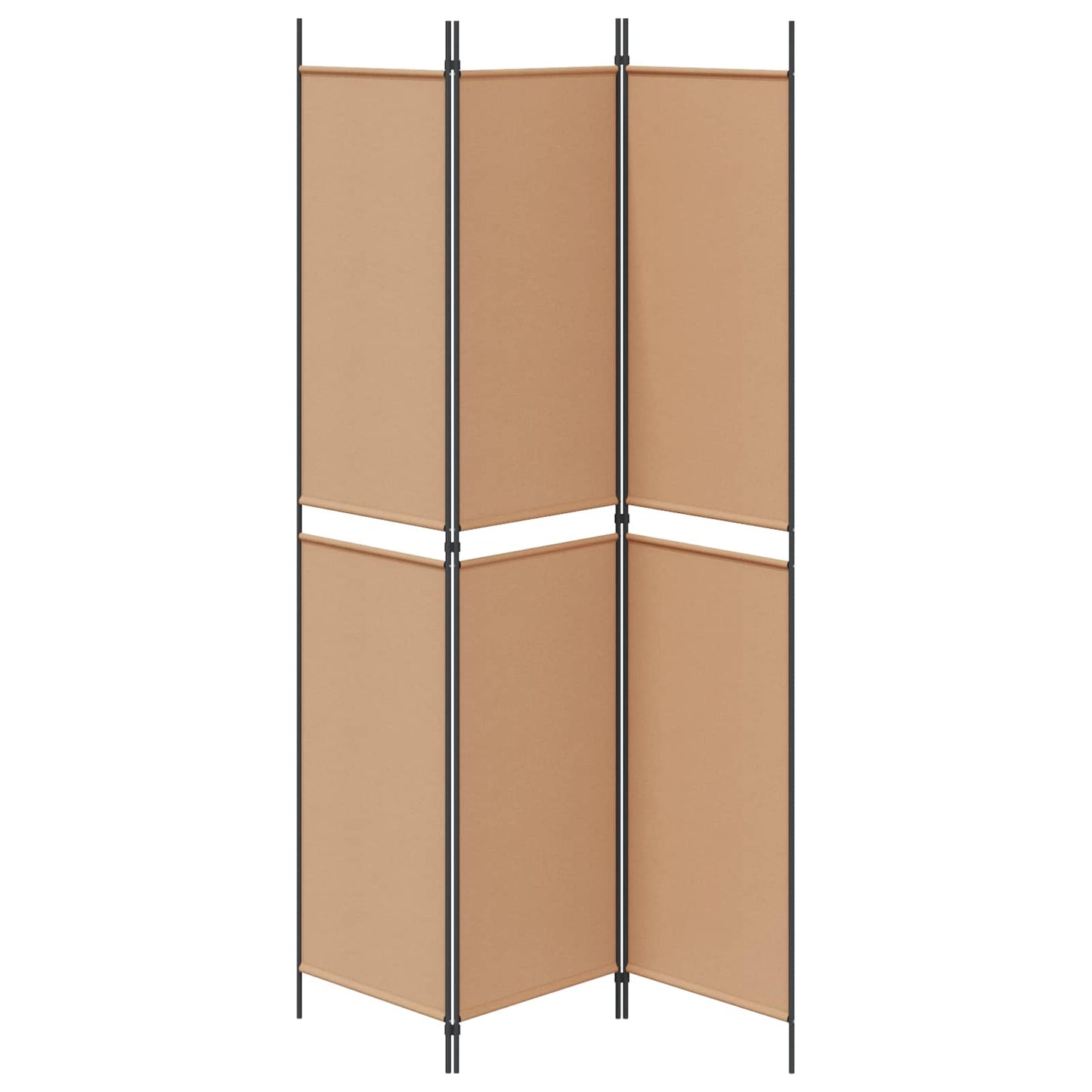 Pannello Divisorio a 3 Pannelli Beige 150 x 220 cm Tessuto