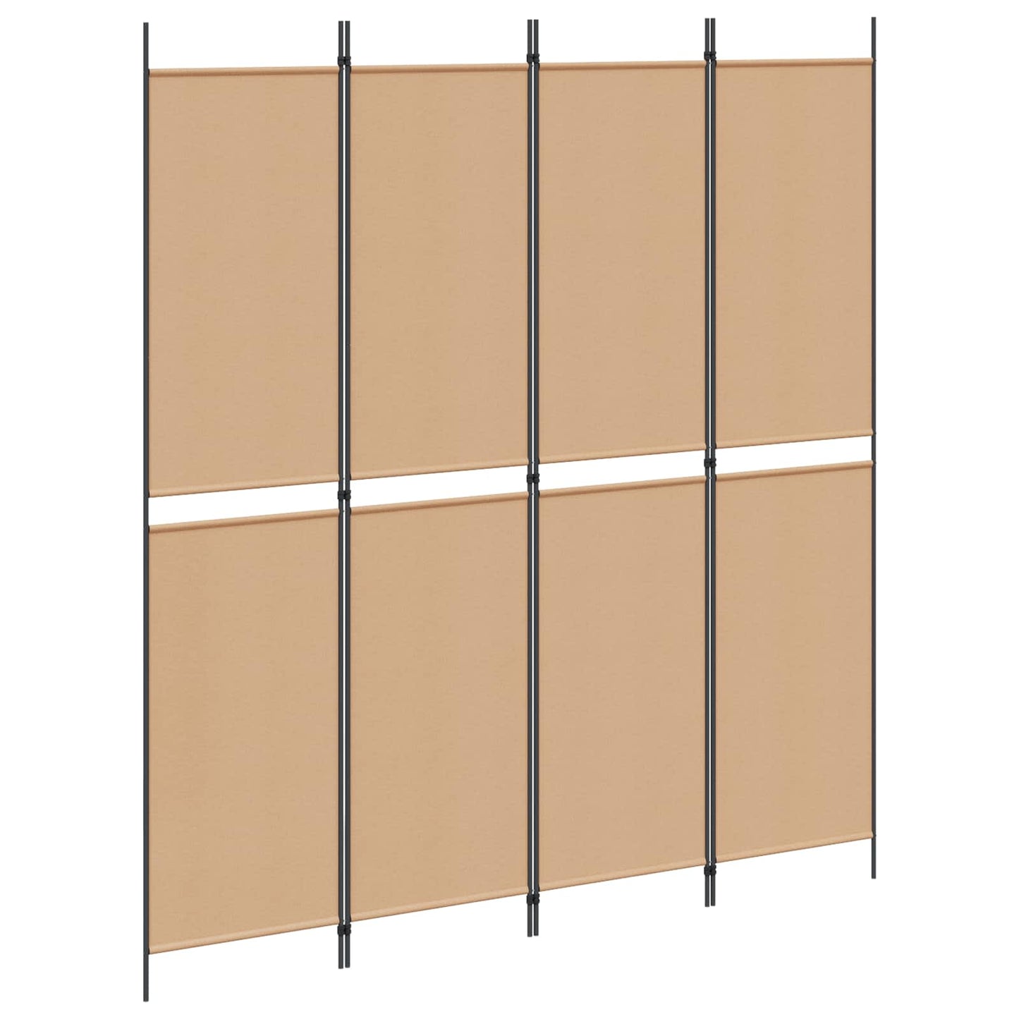Paravento a 4 pannelli Beige 200 x 220 cm Tessuto