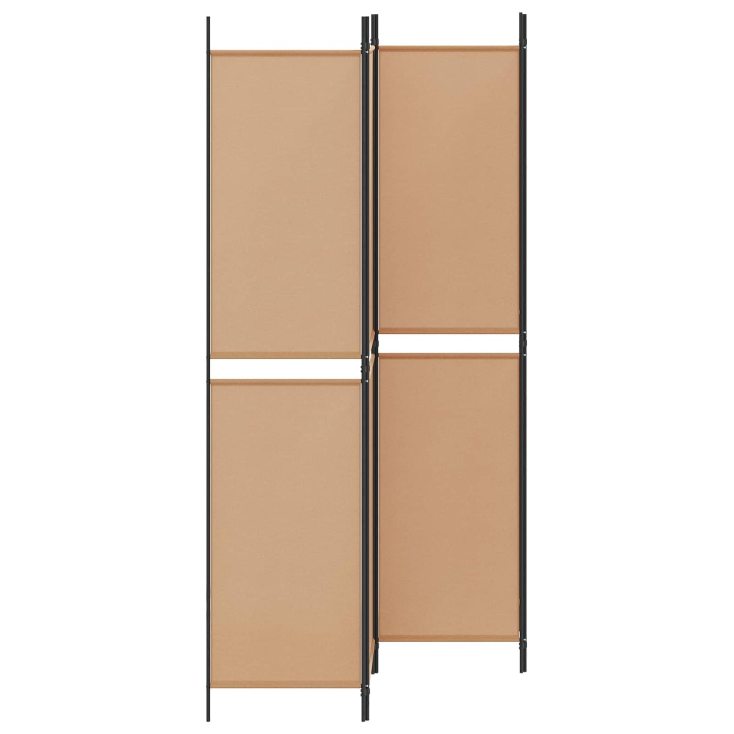 Paravento a 4 pannelli Beige 200 x 220 cm Tessuto