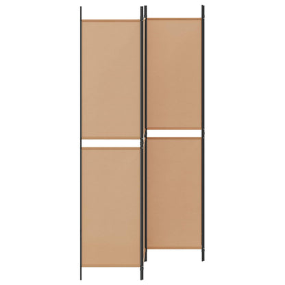Paravento a 4 pannelli Beige 200 x 220 cm Tessuto