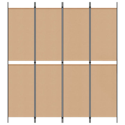 Paravento a 4 pannelli Beige 200 x 220 cm Tessuto