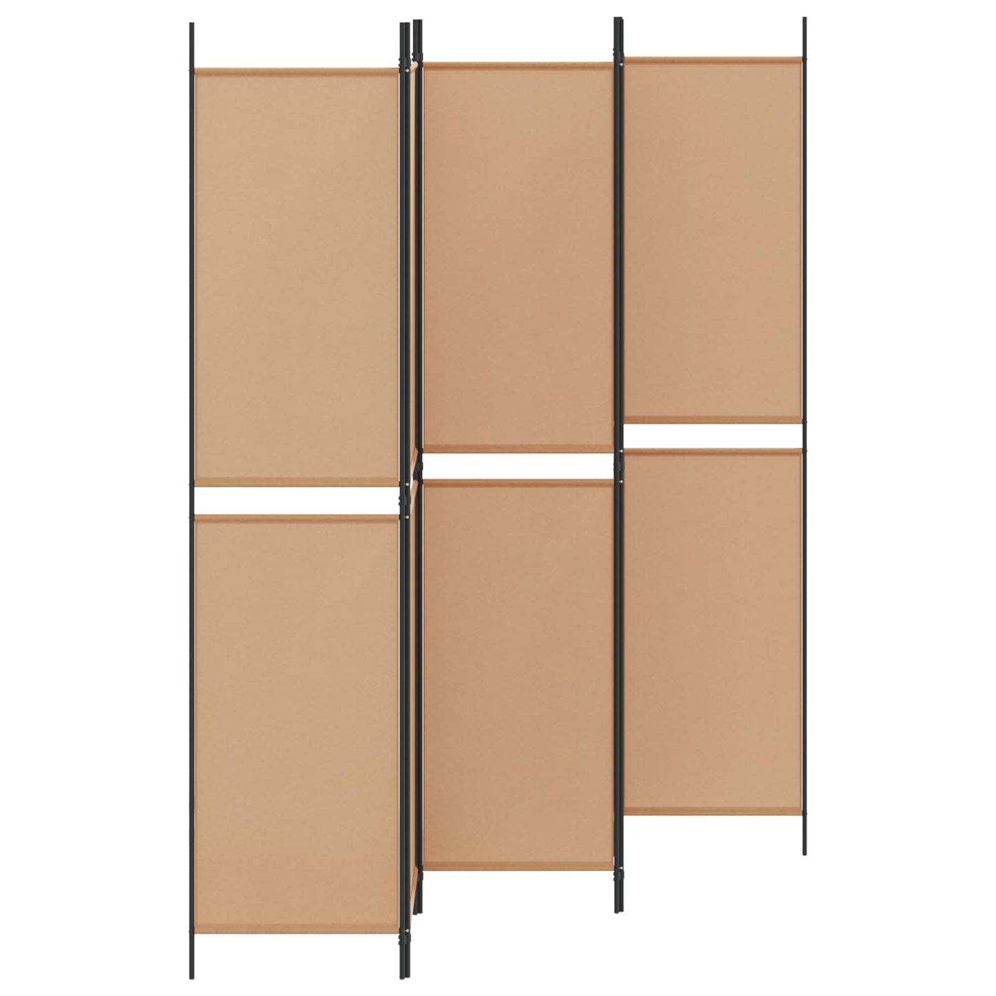 Pannello Separatore a 5 Pannelli Beige 250 x 220 cm Tessuto