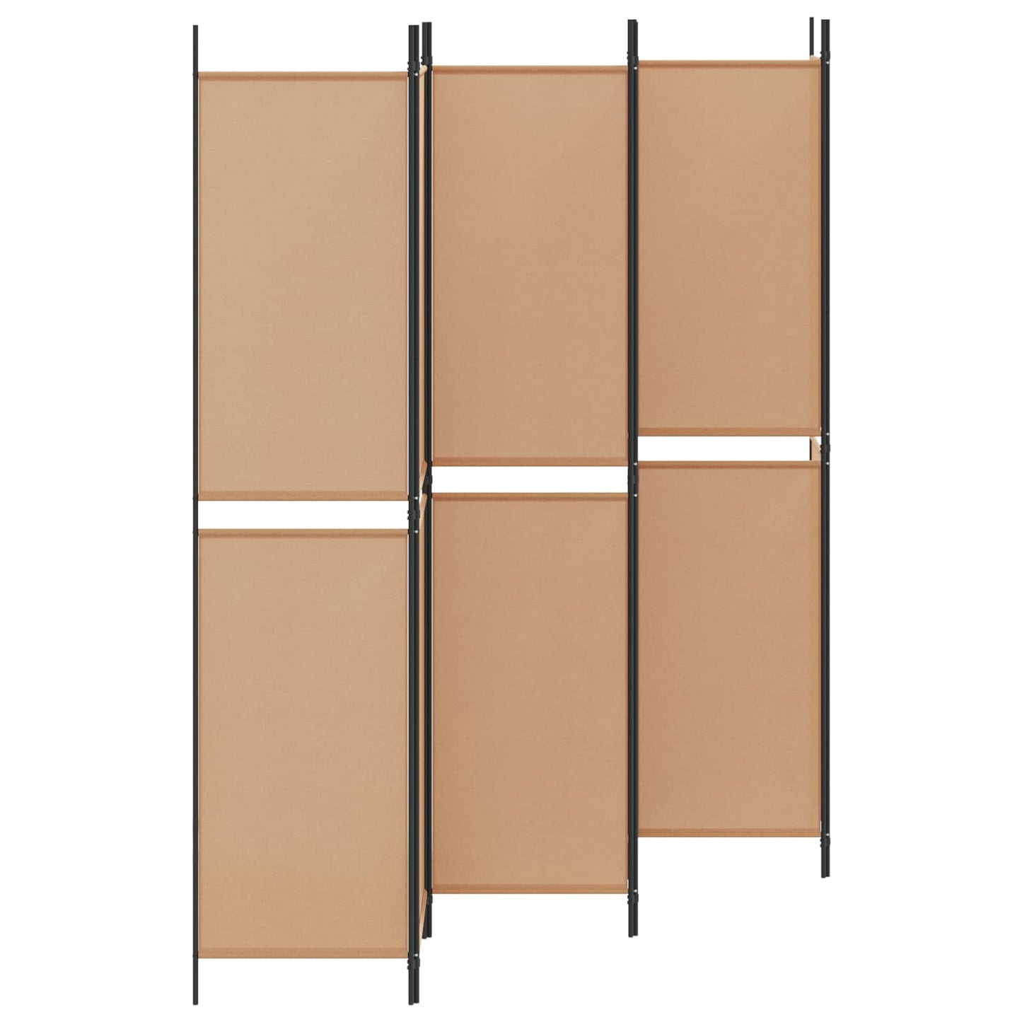 Divisore per Stanza a 6 Pannelli Beige 300 x 220 cm Tessuto