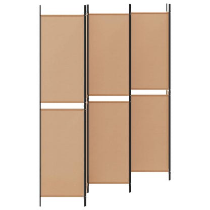 Divisore per Stanza a 6 Pannelli Beige 300 x 220 cm Tessuto