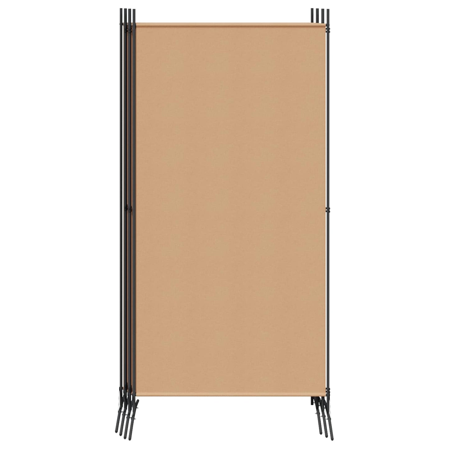 Divisore per Stanza a 6 Pannelli Beige 520 x 180 cm Tessuto