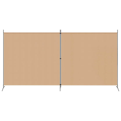 Divider Stanza a 2 Pannelli Beige 348 x 180 cm Tessuto